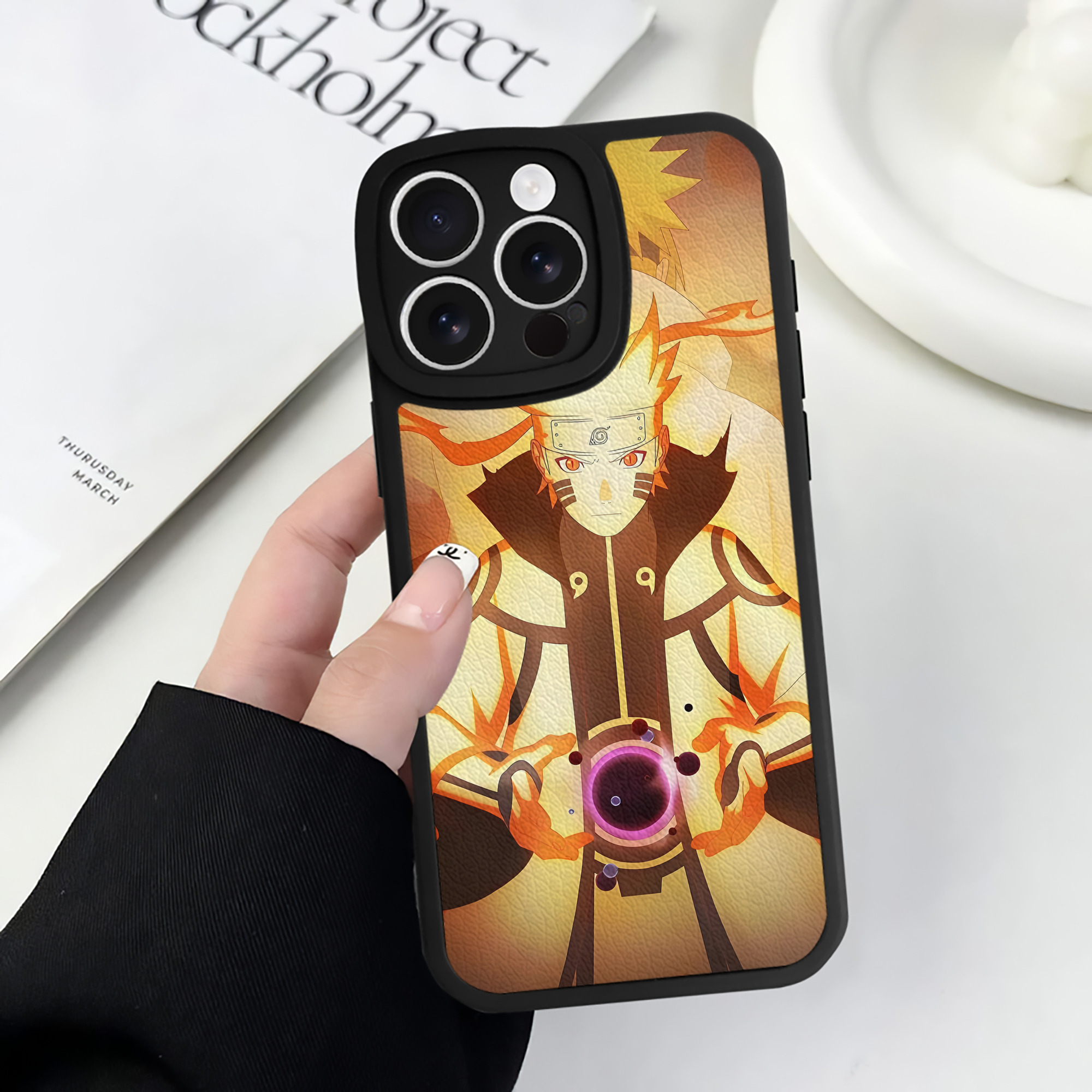 （画像用） NARUTO -ナルト- NARUTO -ナルト- 疾風伝 【iPhone 16シリーズ対応】シリコンスマホケース（レザー調） 材質：シリコン